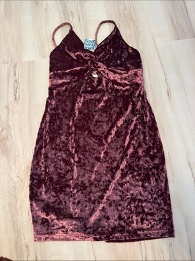 Free people keyhole velvet dress